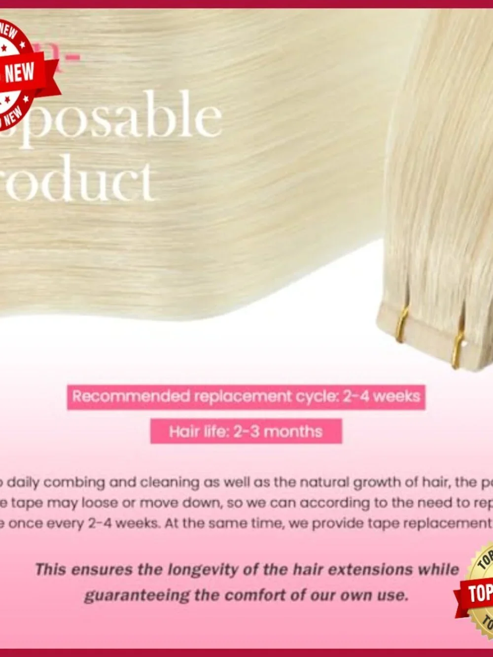 20 Inch Tape-In Human Hair Extensions 20 Piece Set Straight Silky
